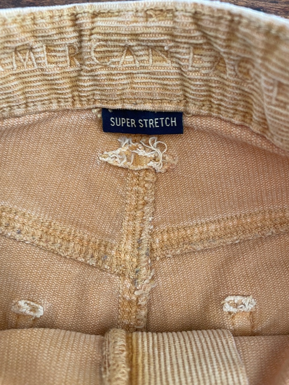 American Eagle Outfitters Corduroy High-Waist Shorts - Mustard Yellow - Picture 6 of 6